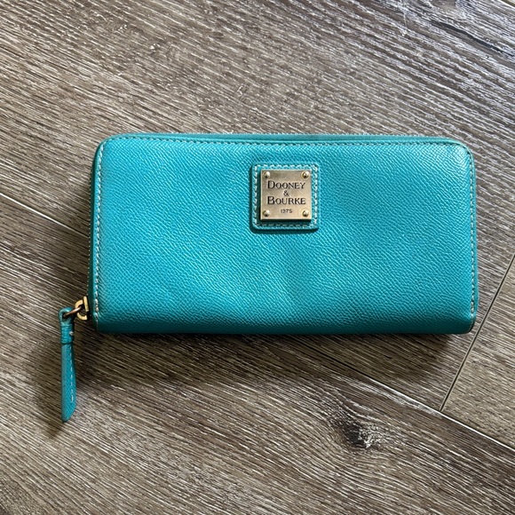 Dooney & Bourke Teal Wallet - Picture 1 of 9